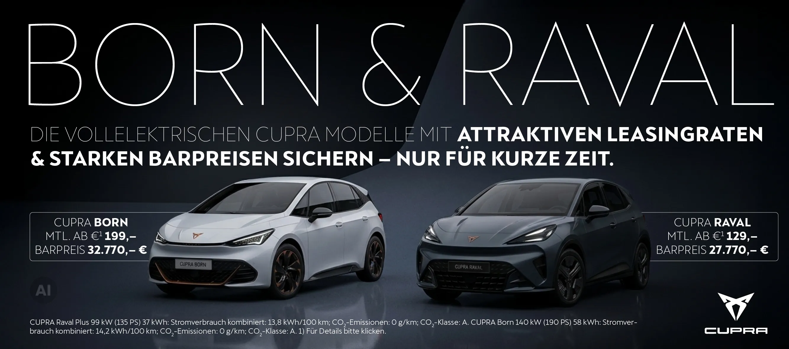 Cupra Raval und Born Sonderleasing