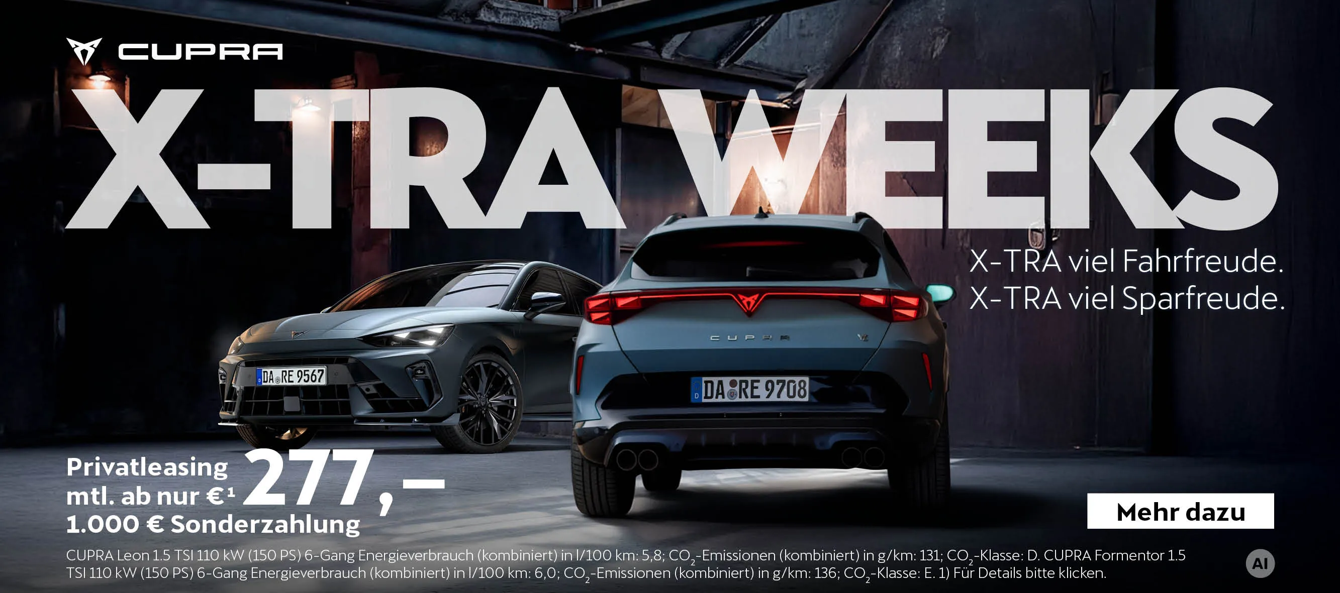 Slider Cupra X-tra Weeks
