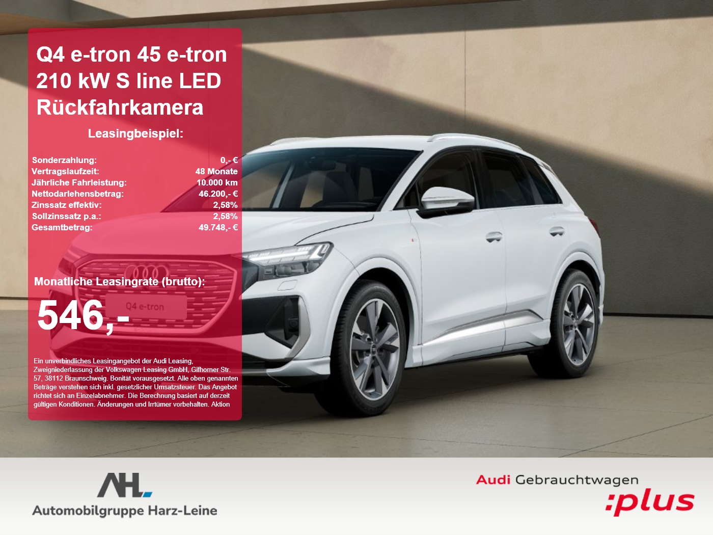 Q4 e-tron 45 e-tron 210 kW S line LED Rückfahrkamera