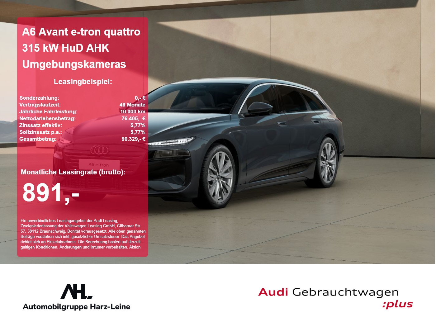 A6 Avant e-tron quattro 315 kW HuD AHK Umgebungskameras