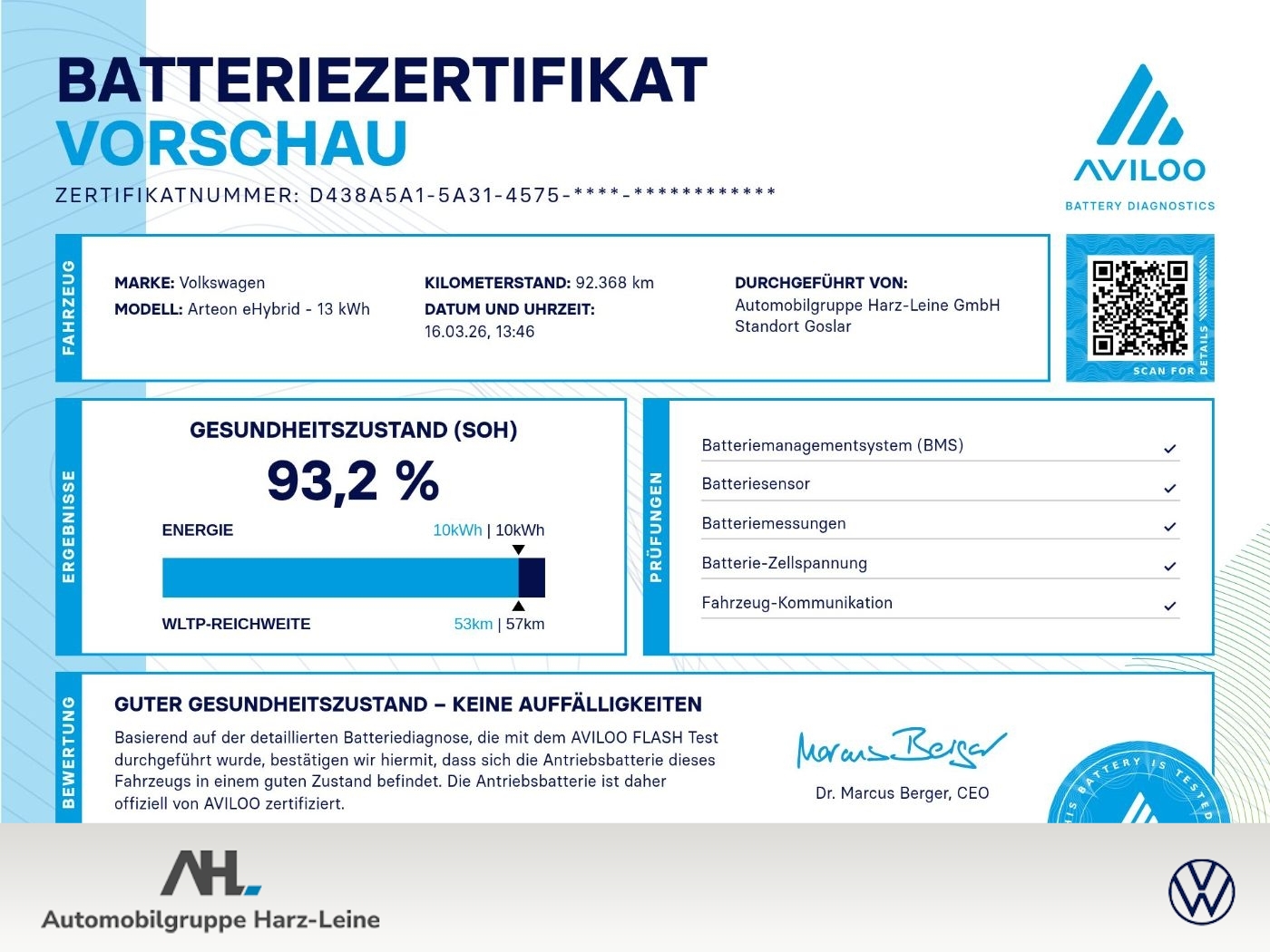 Arteon Shootingbrake 1.4 TSI ehybrid R-Line DSG Matrix ...