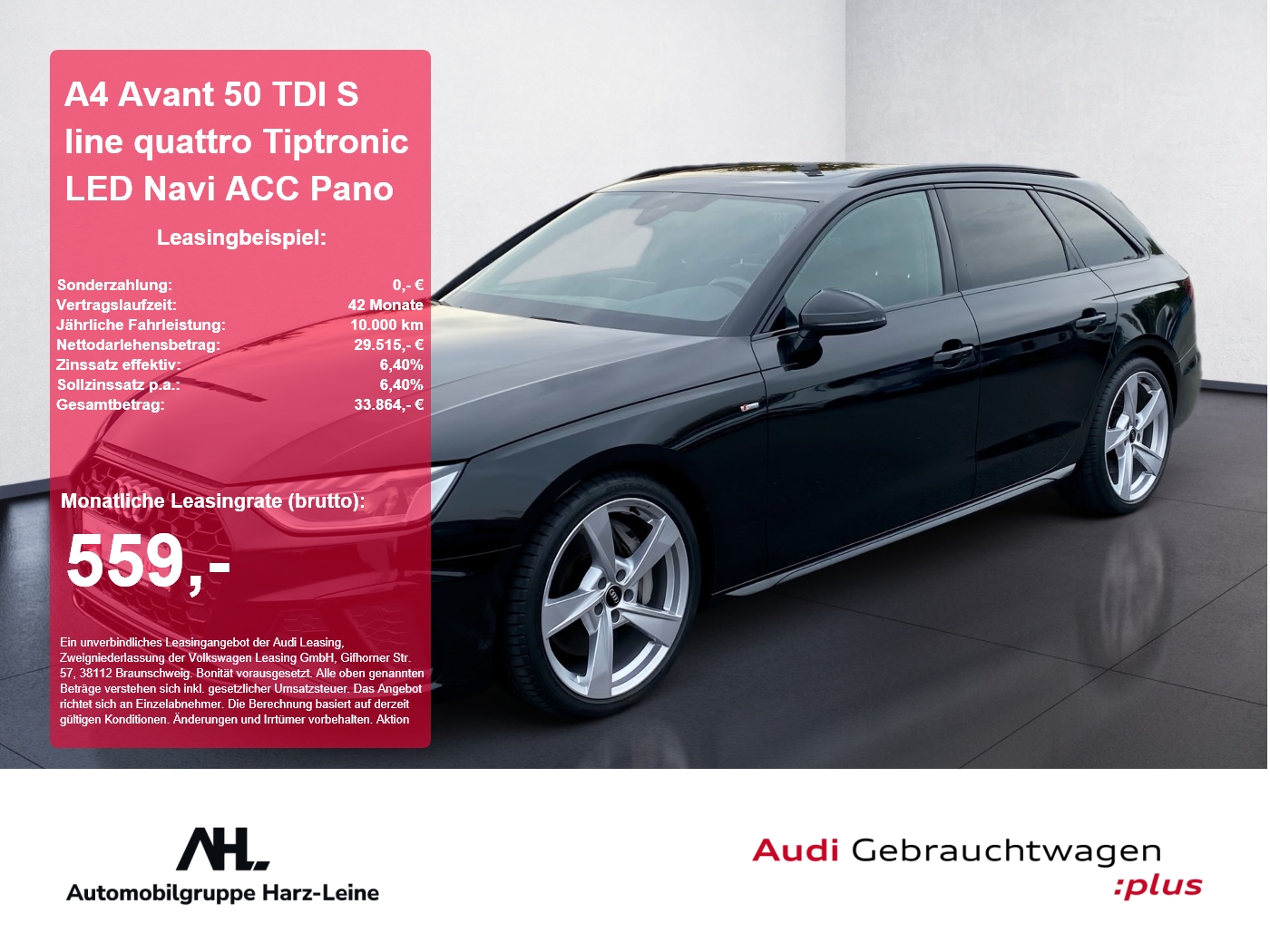 A4 Avant 50 TDI S line quattro Tiptronic LED Navi ACC P...