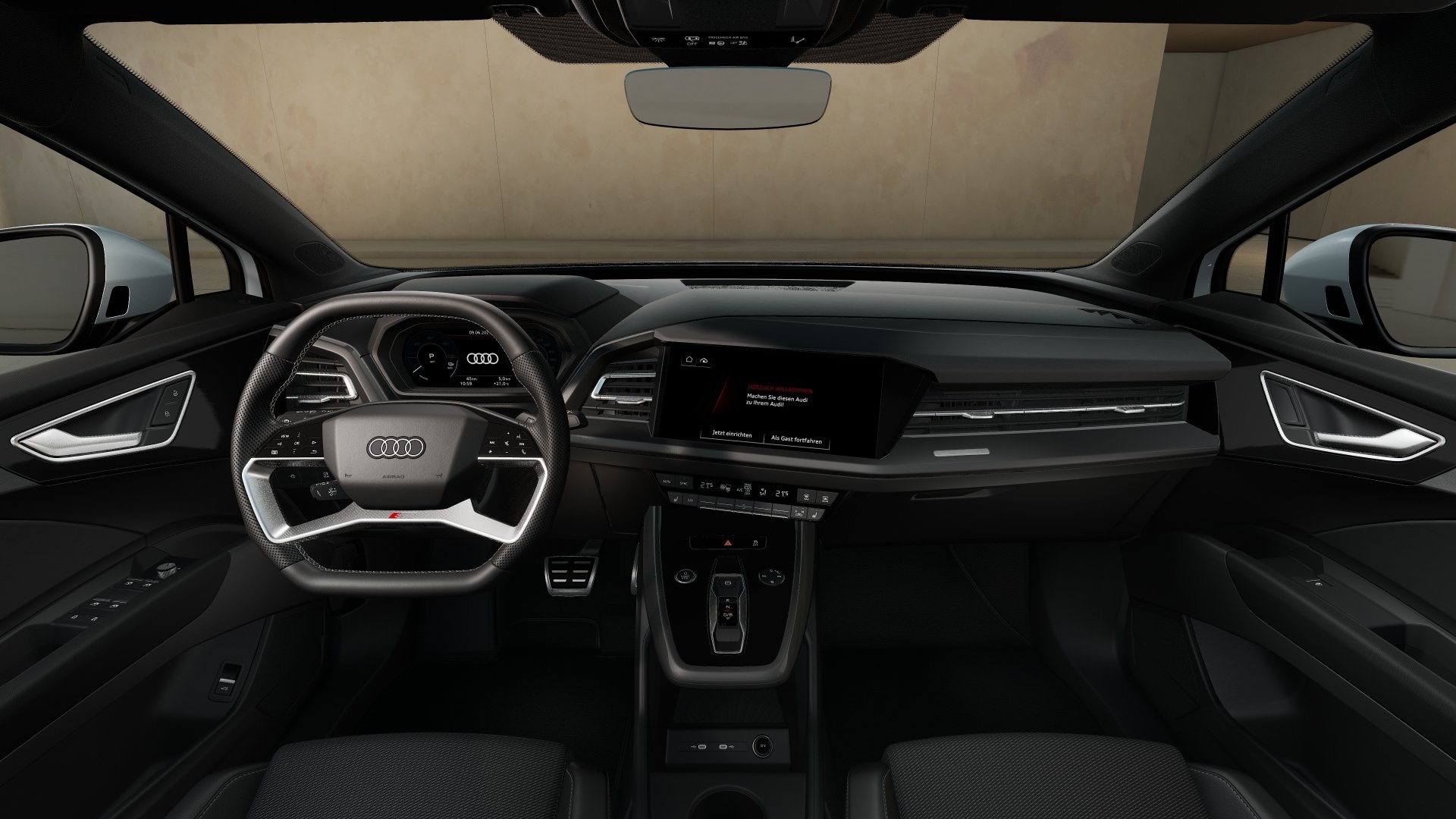 Q4 e-tron 45 quattro S line Navi LED GRA Optik schwarz plus
