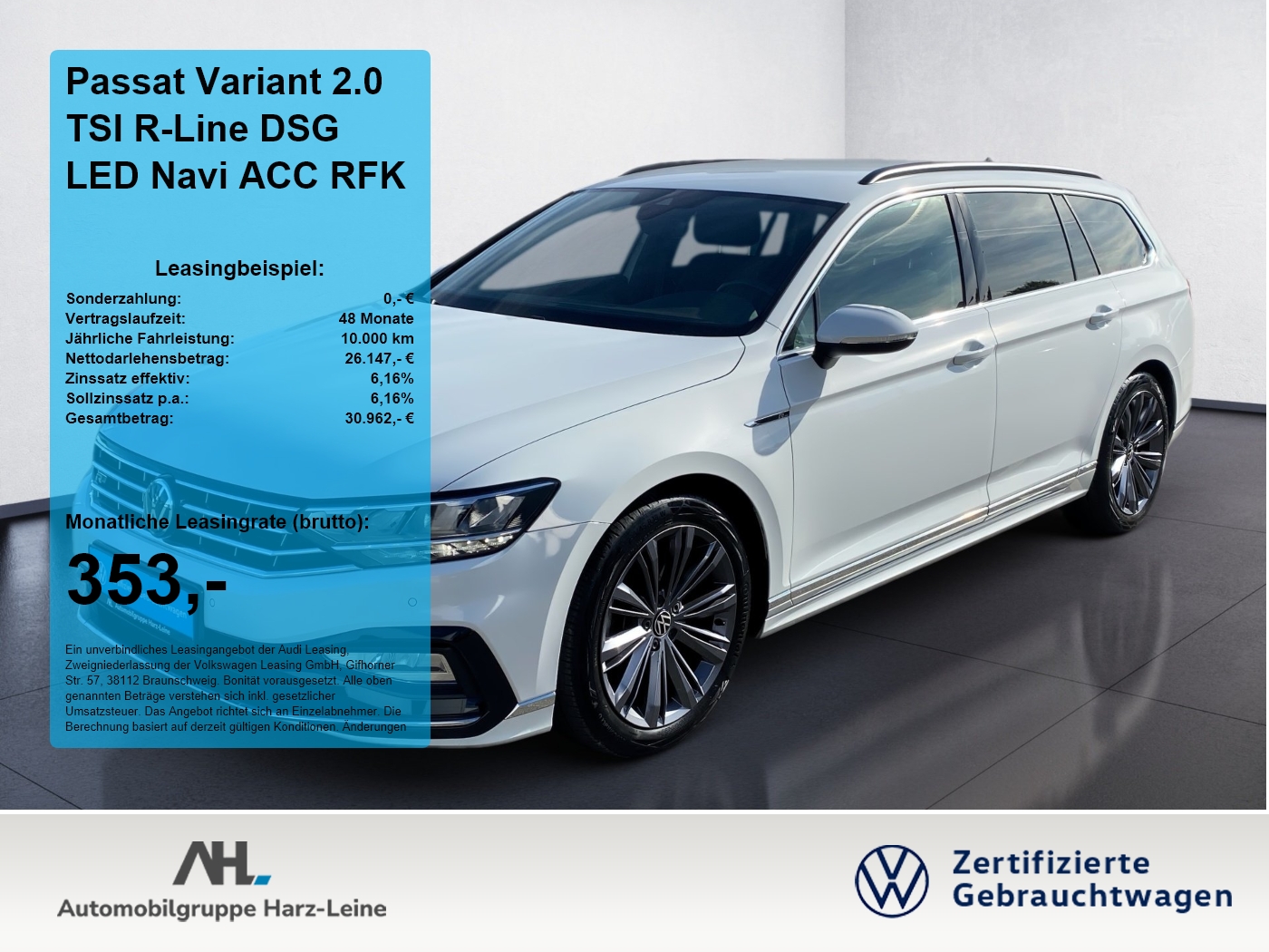 Passat Variant 2.0 TSI R-Line DSG LED Navi ACC RFK