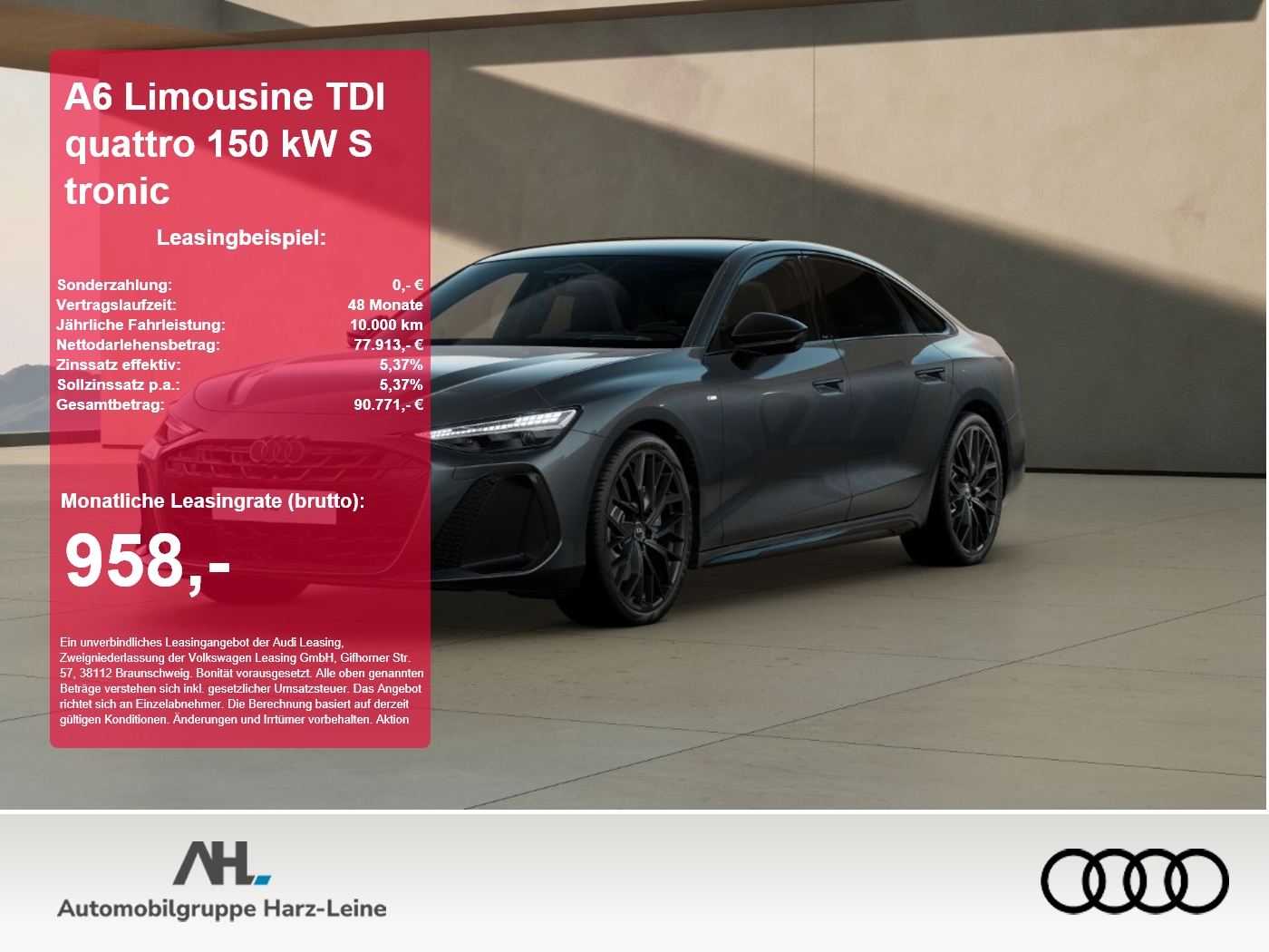 A6 Limousine TDI quattro 150 kW S tronic 360 ACC