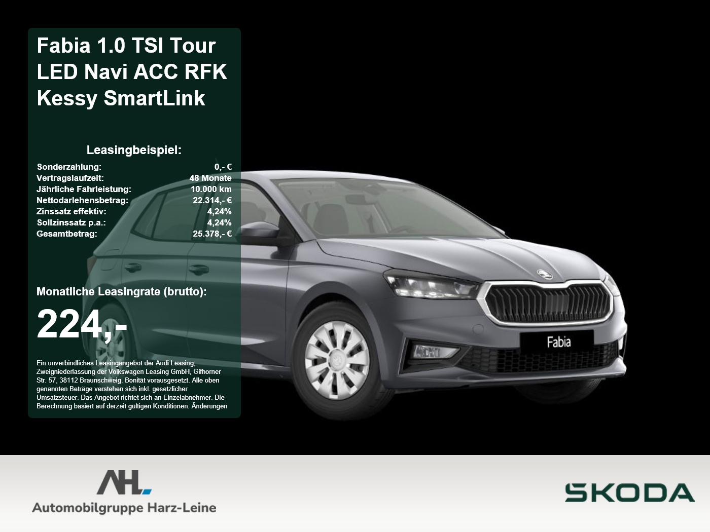 Fabia 1.0 TSI Tour LED Navi ACC RFK Kessy SmartLink