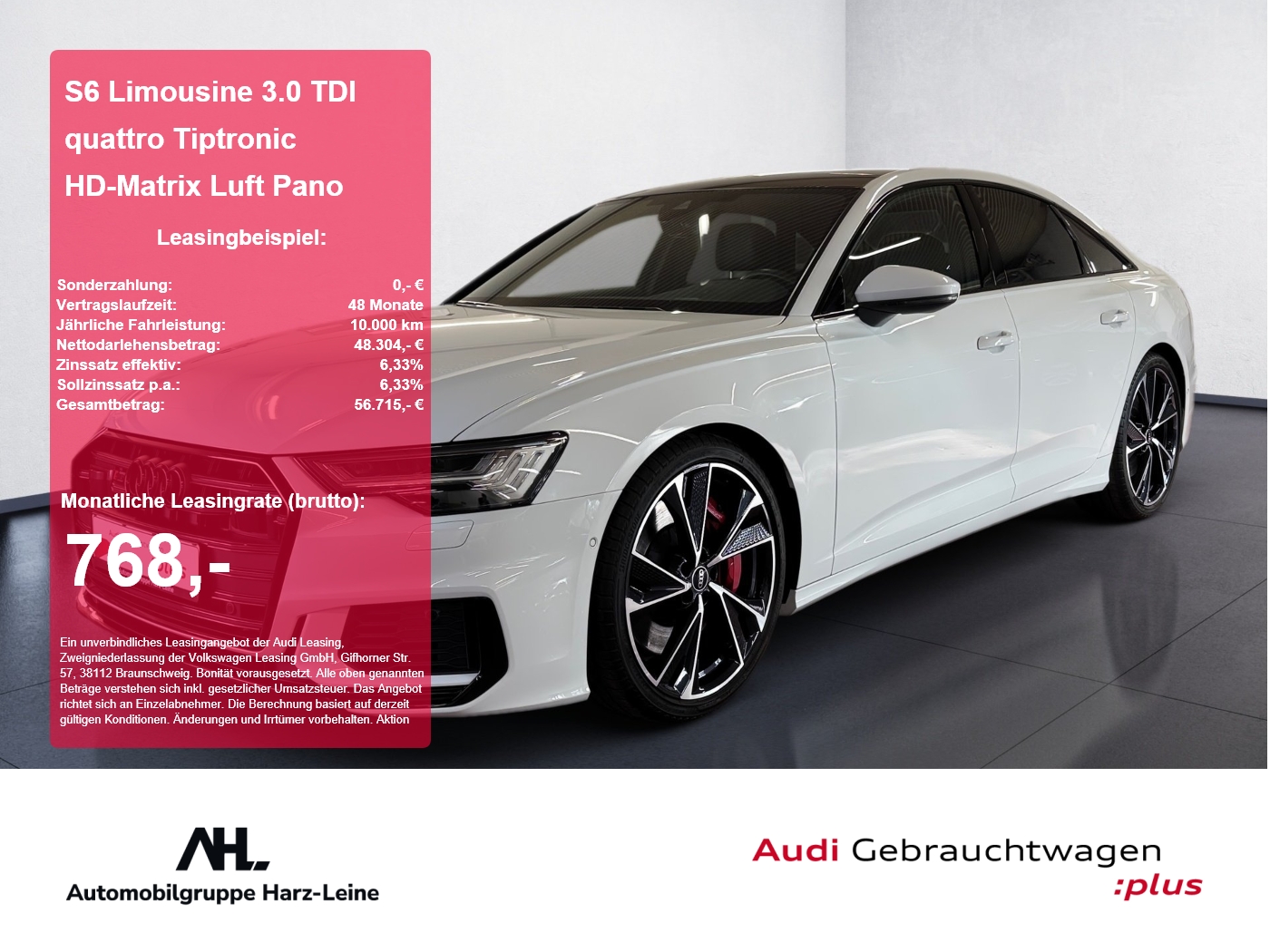 S6 Limousine 3.0 TDI quattro Tiptronic HD-Matrix Luft P...
