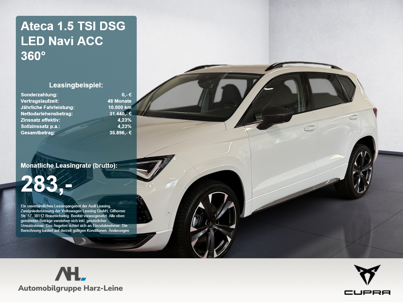 Ateca 1.5 TSI DSG LED Navi ACC 360&deg; 360 ACC AUT