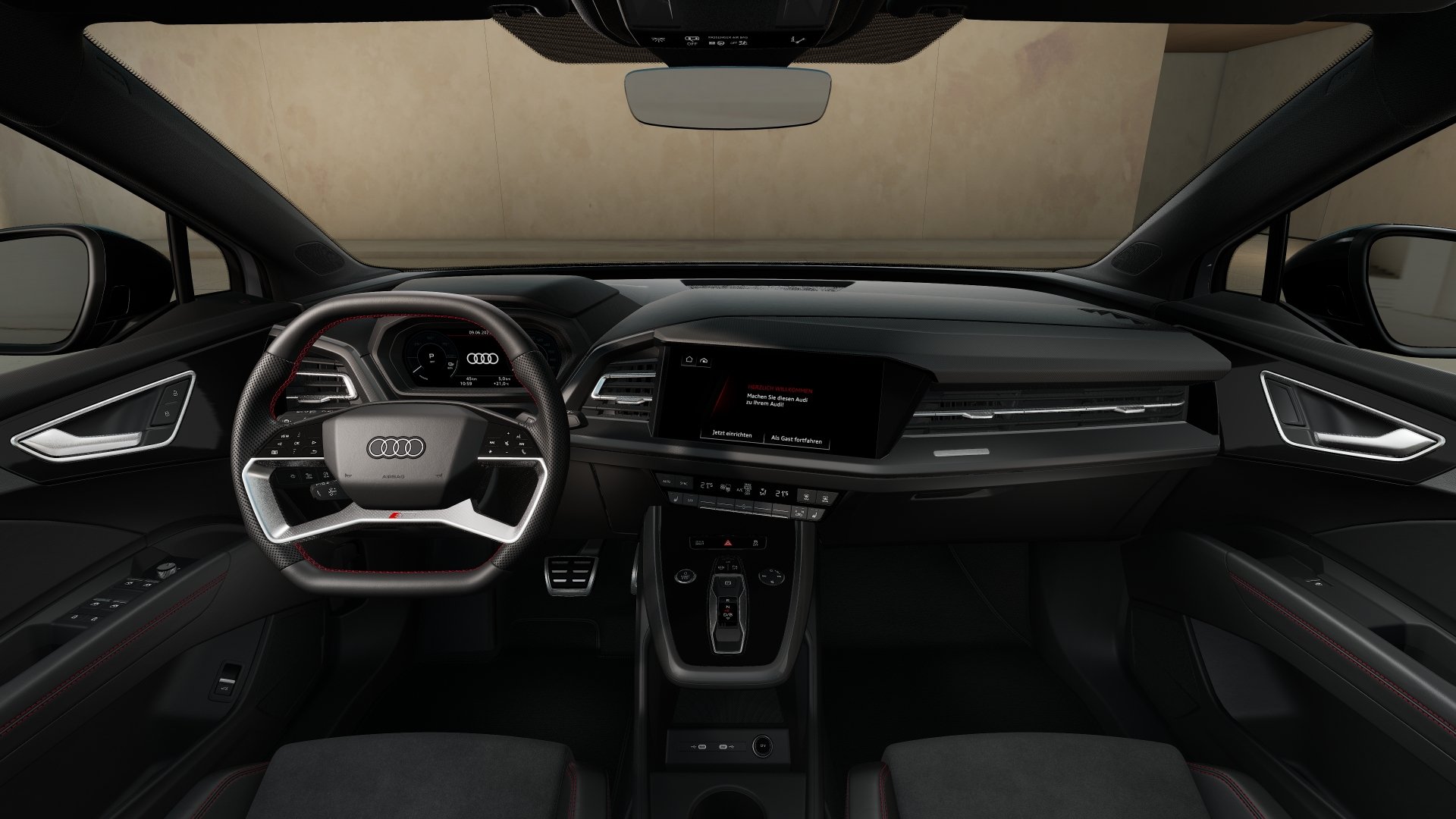 Q4 e-tron 45 quattro S line Matrix AHK Navi ACC RFK Optik schwarz