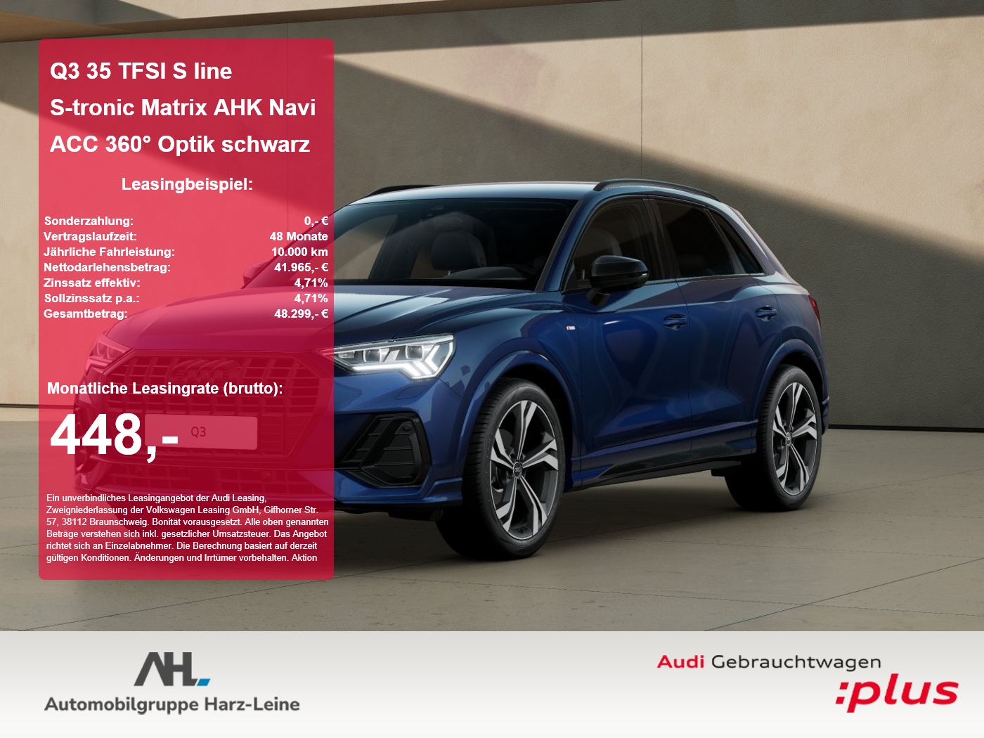 Q3 35 TFSI S line S-tronic Matrix AHK Navi ACC 360° Op...