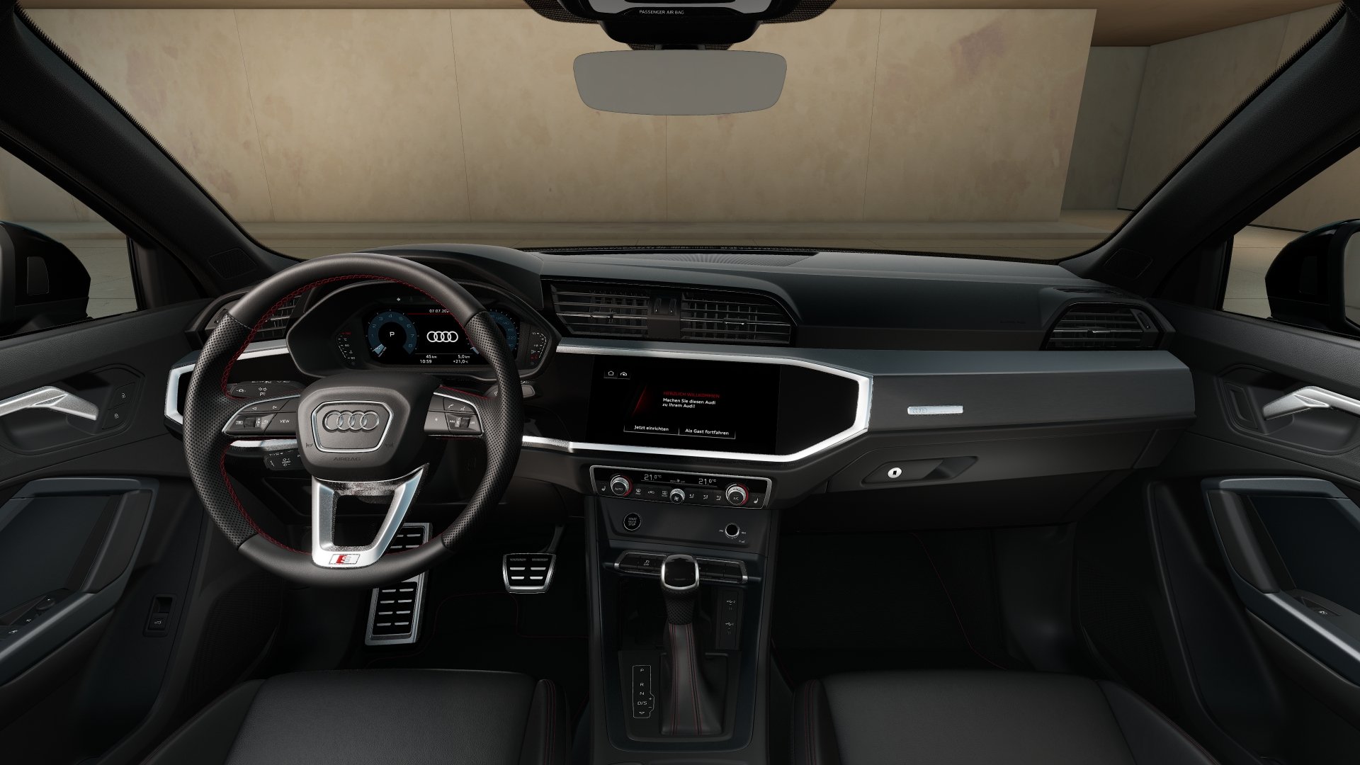 Q3 35 TFSI S line S-tronic Matrix AHK Navi ACC 360° Optik schwarz plus