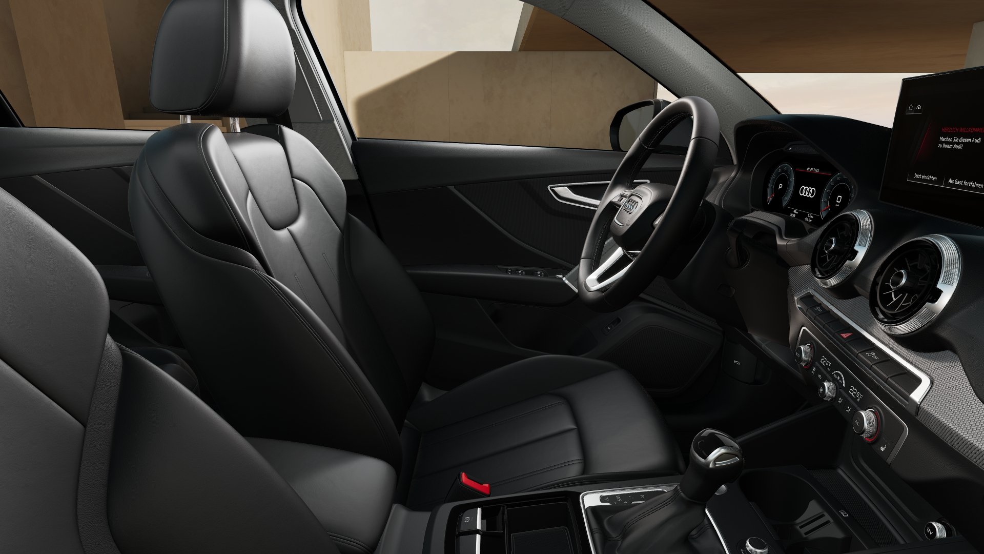 Q2 35 TFSI S line S-tronic Navi ACC Leder CarPlay Optik schwarz