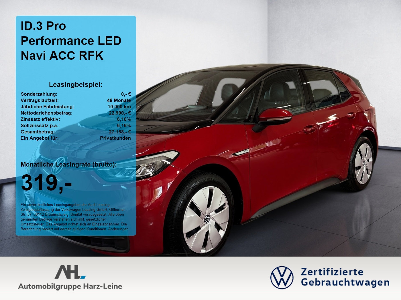 ID.3 Pro Performance LED Navi ACC RFK 2xKlima