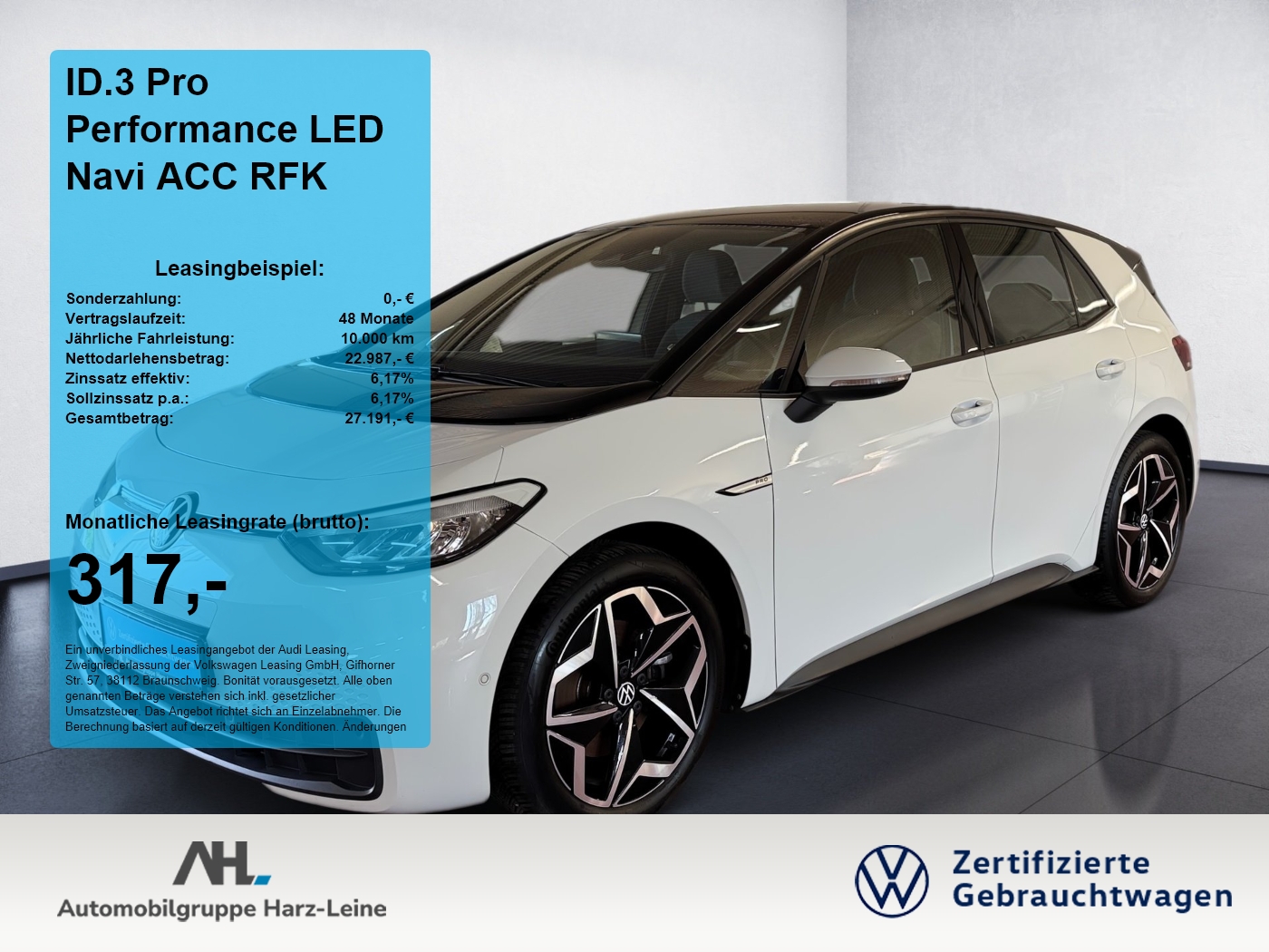 ID.3 Pro Performance LED Navi ACC RFK 2xKlima LM