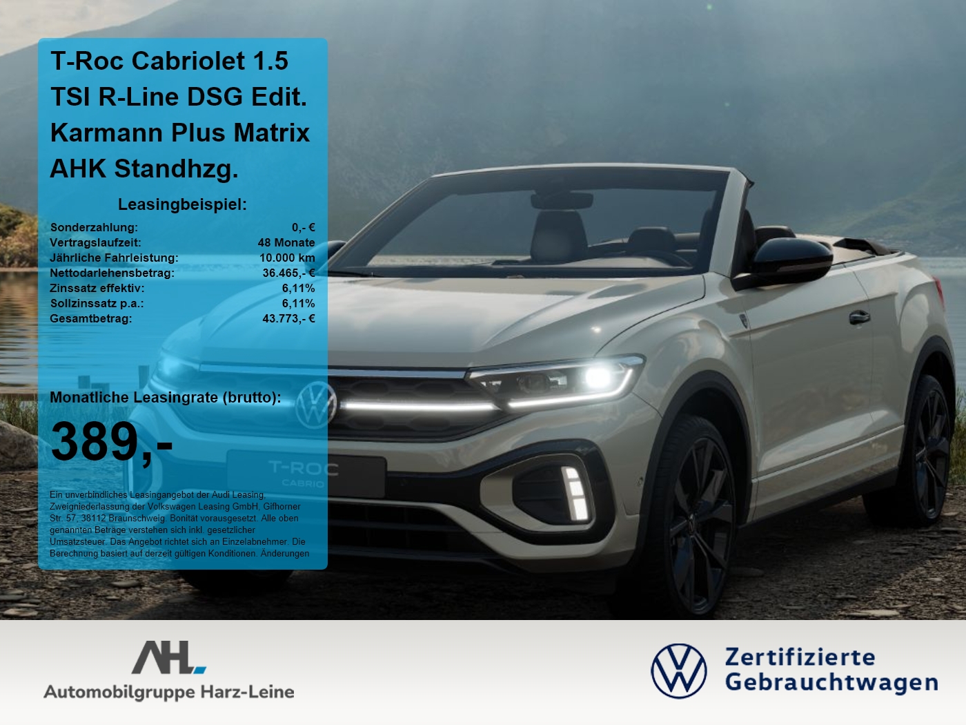 T-Roc Cabriolet 1.5 TSI R-Line DSG Edit. Karmann Plus M...