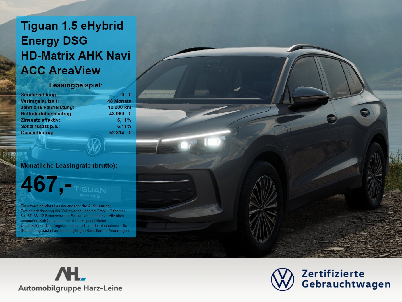 Tiguan 1.5 eHybrid Energy DSG HD-Matrix AHK Navi ACC Ar...