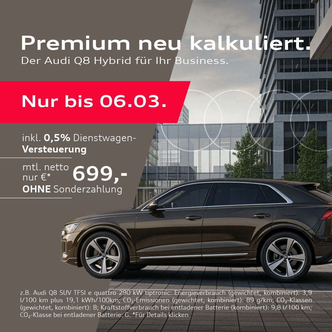 BEITRAG Audi Q8 Hybrid Gewerbe