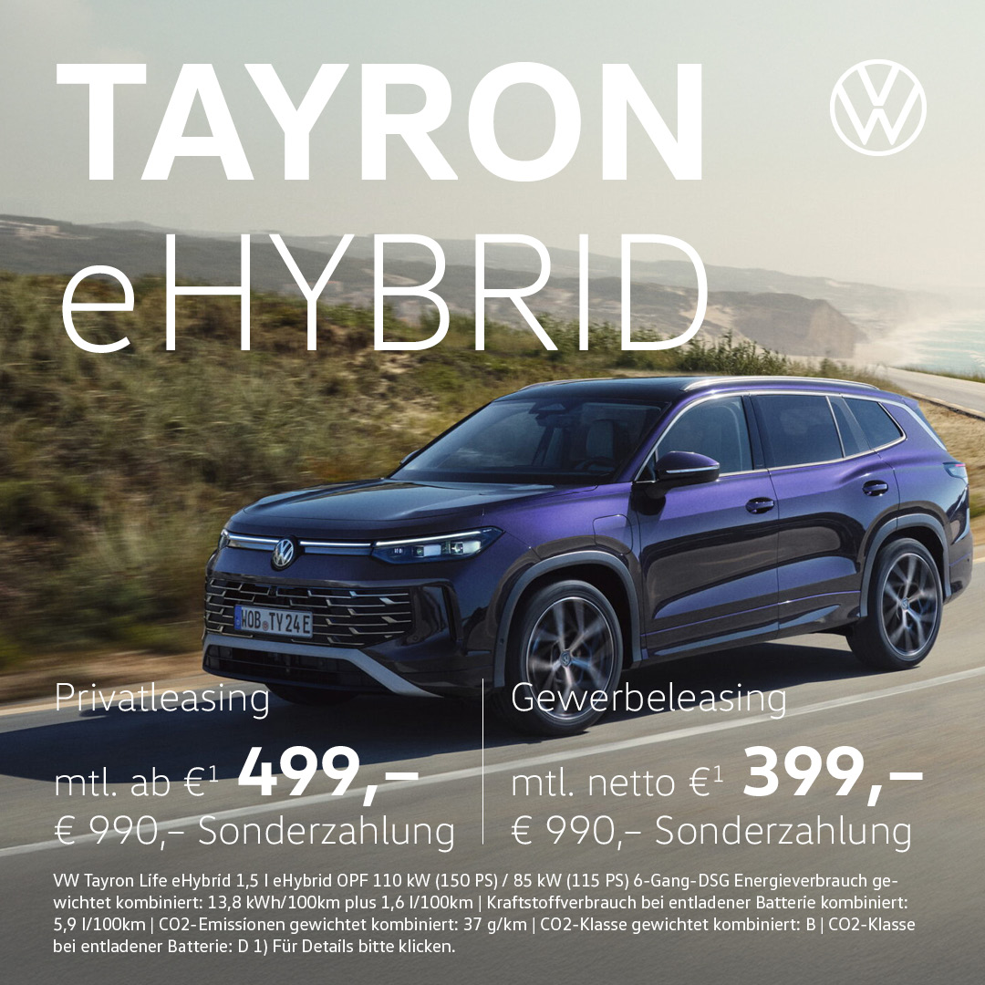 BEITRAGSBILD VW TAYRON HYBRID BEITRAGSBILD VW TAYRON HYBRID