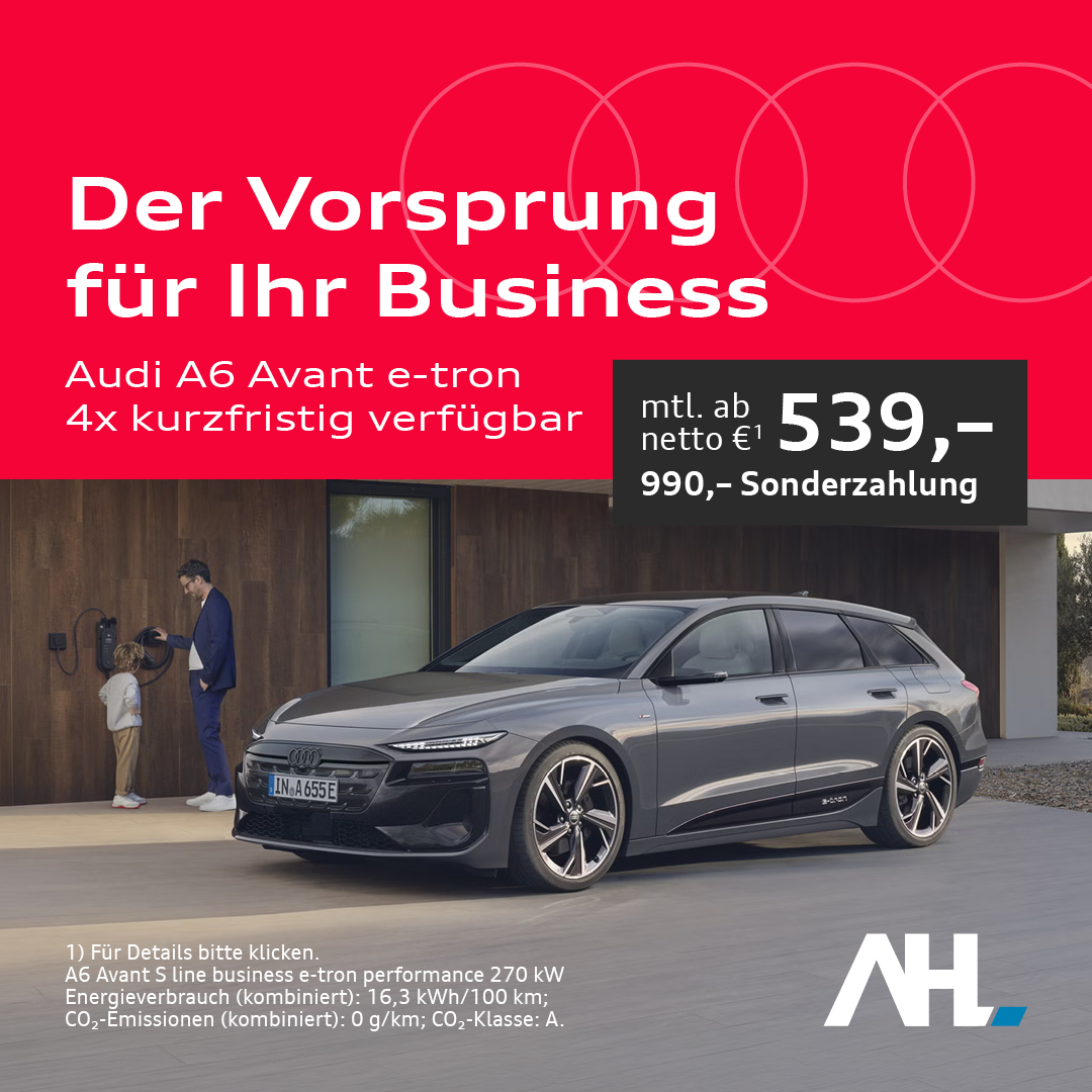 BEITRAG Audi A6 e-tron kurzfristig verfügbar