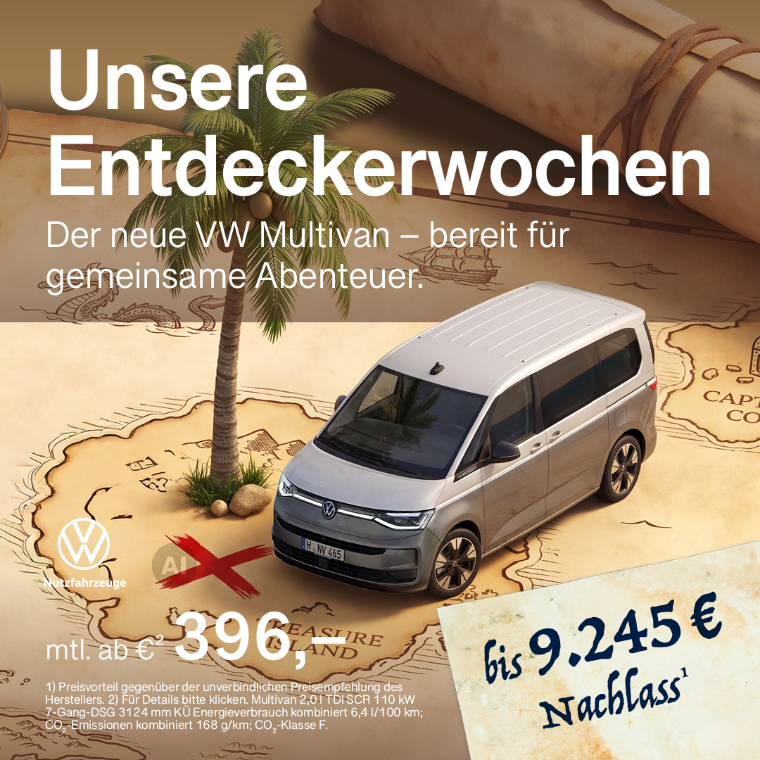 BEITRAGSBILD VW ENTDECKERWOCHEN MULTIVAN Q3 BEITRAGSBILD VW ENTDECKERWOCHEN MULTIVAN Q3